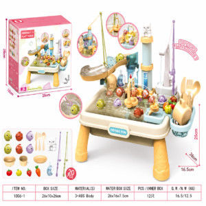 Kids Fishing Game Table - Interactive Water Play & Catch Fish Playset