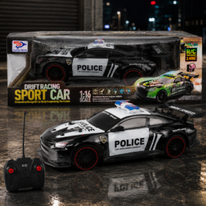 Remote Control Police Drift Racing Car - High-Speed 2.4GHz Electric RC Sport Vehicle with Mist Spray & LED Lights | Professional Drift RC Car Toy for Kids & Racing Hobbyists - Premium Quality by Paradise Toys