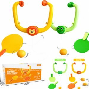 Hanging Table Tennis Trainer Set - Indoor Suspended Ping Pong Training Toy for Kids - Premium Quality by Paradise Toys