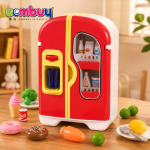 Funny Refrigerator Role Playing Toy Set - Simulated Kitchen Fridge with Spray, Lights & Music - Premium Quality by Paradise Toys
