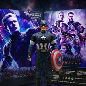 Action Figure Collectible Model with Shield - Superhero Character Figurine Toy for Kids & Fans - Premium Quality by Paradise Toys