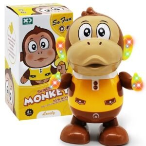 Electric Dancing Monkey Toy with LED Flashing Lights, Music & Swing Action | Interactive Musical Educational Toy for Kids Boys & Girls | Battery Operated Gift (3+ Years)