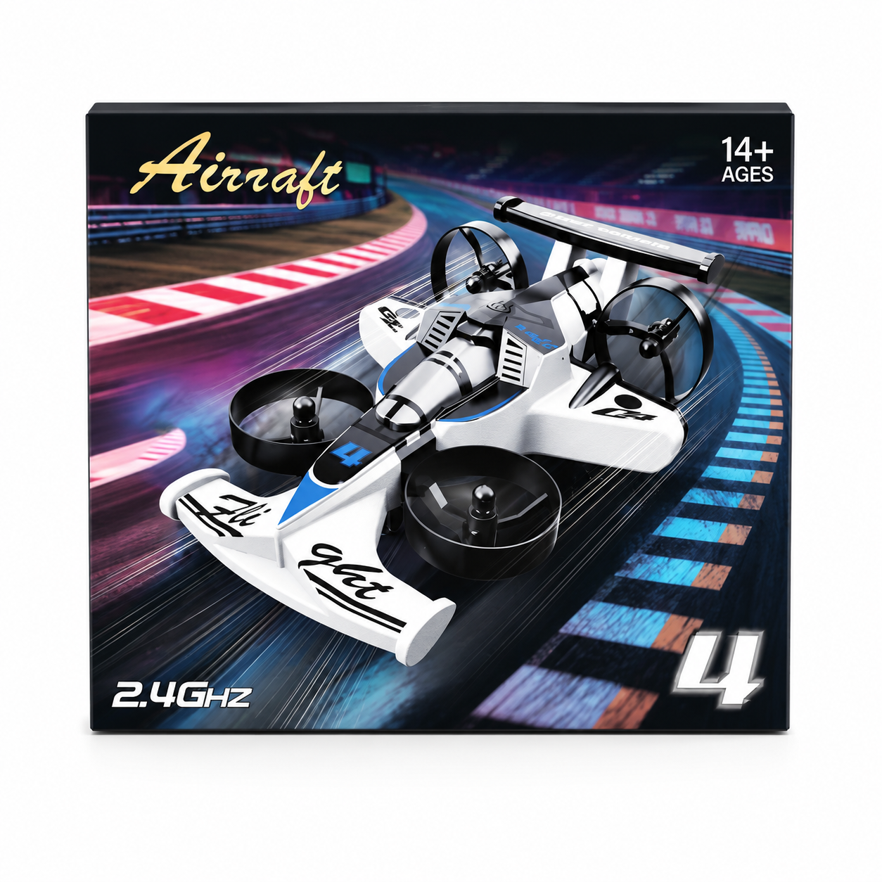 2.4GHz Remote Control Racing Aircraft - RC Flying Vehicle and Hovercraft Toy