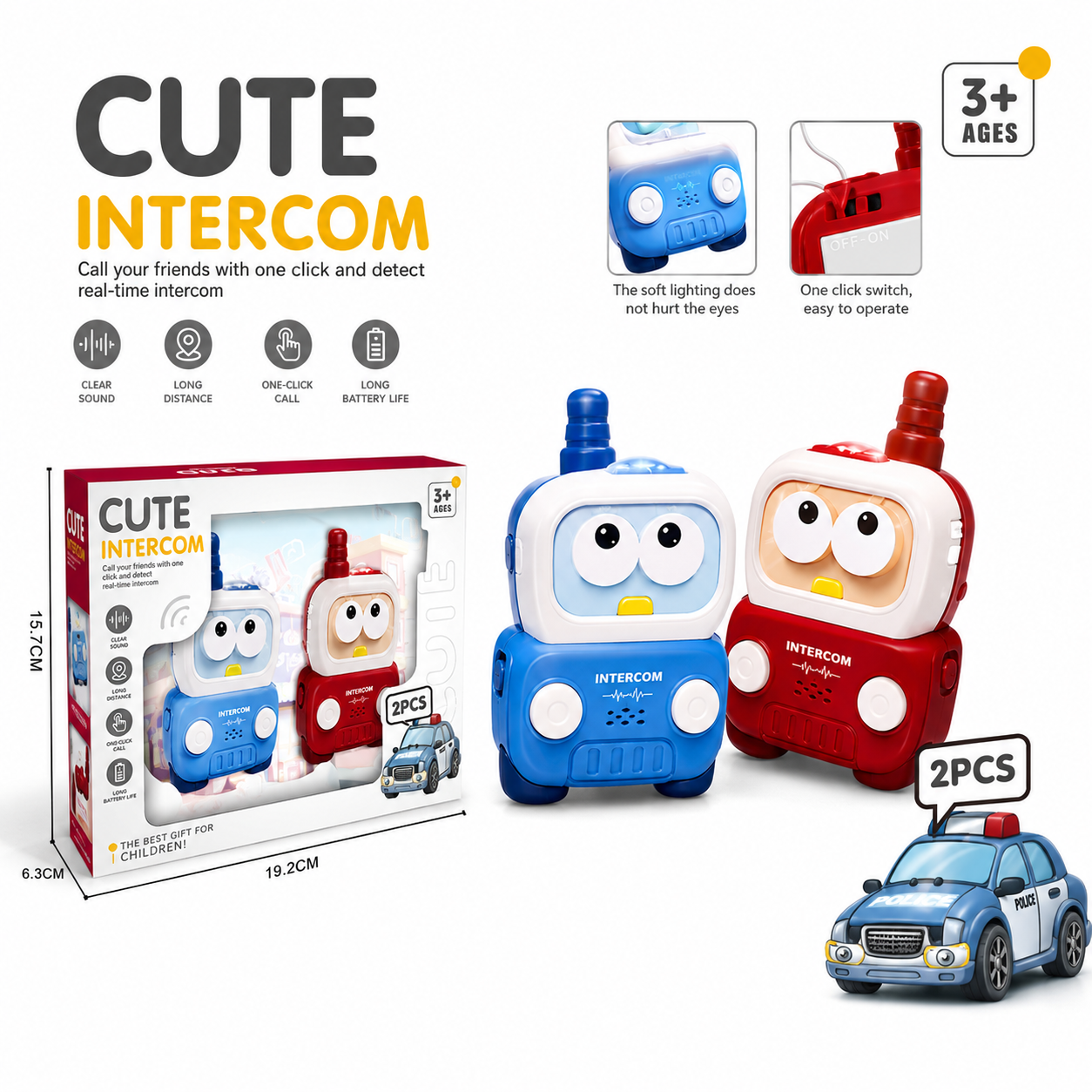 Cute Intercom Walkie talkie set - Kids Interactive Communication Toy