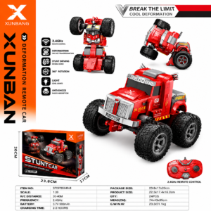 1:20 Scale Deformation Remote Control Stunt Car - One-Key Transformable RC Monster Truck with 2.4GHz Controller for Kids -