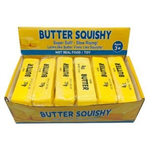 Realistic Butter Squishy Toy for Kids & Adults - Super Soft Slow Rising Stress Relief Squeeze Toy | Novelty Fake Food Sensory Fidget Toy for Anxiety Relief & Fun Play - Premium Quality by Paradise Toys