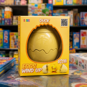 Wind Up Duck Hatching Egg Toy - Interactive Popping Action Toy with Cute Yellow Chick Figure - Premium Quality by Paradise Toys