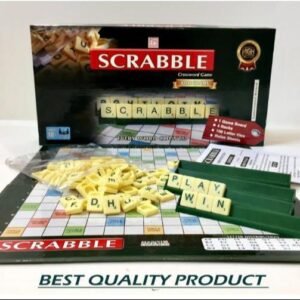Word Crossword Board Game Set with Letter Tiles & Racks - Strategic Tabletop Spelling Game for Family & Friends - Premium Quality by Paradise Toys