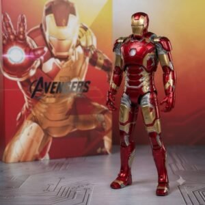 Superhero Action Figure Collectible Model - Iron Hero Figurine Toy with Window Display Box - Premium Quality by Paradise Toys