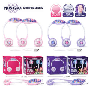 Portable Hands-Free Neck Fan - USB Rechargeable Dual Fan Mini Wearable Cooling Fan with Adjustable Speeds for Kids and Adults