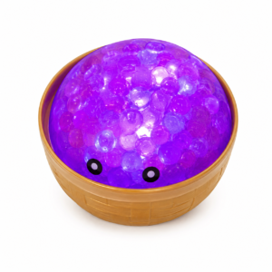 Squishy Fidget Toy Ball with Glowing Light & Steamer Basket Container (Ages 3+)