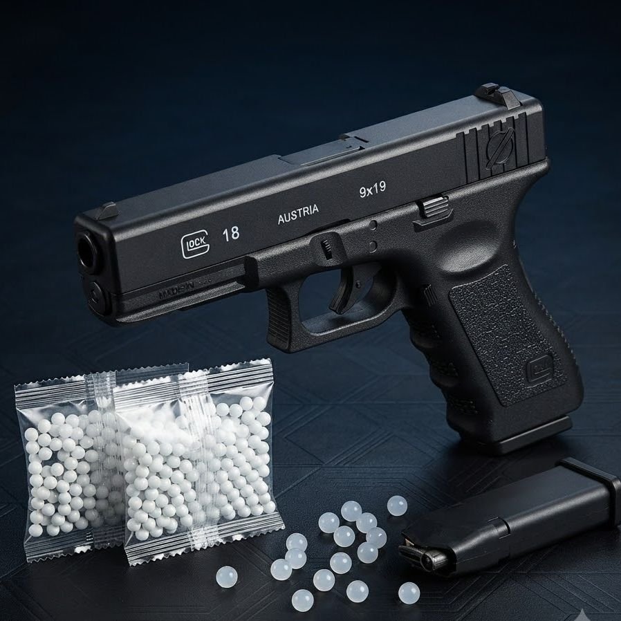 Heavy Duty Metal Gel Blaster Toy Gun - 2kg Professional Grade Tactical Orbeez Water Bead Blaster Set - Premium Quality by Paradise Toys