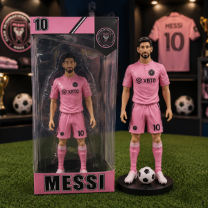 Soccer Star Action Figure Collectible Model - Lionel Messi Figurine Toy with Ball & Stand - Premium Quality by Paradise Toys