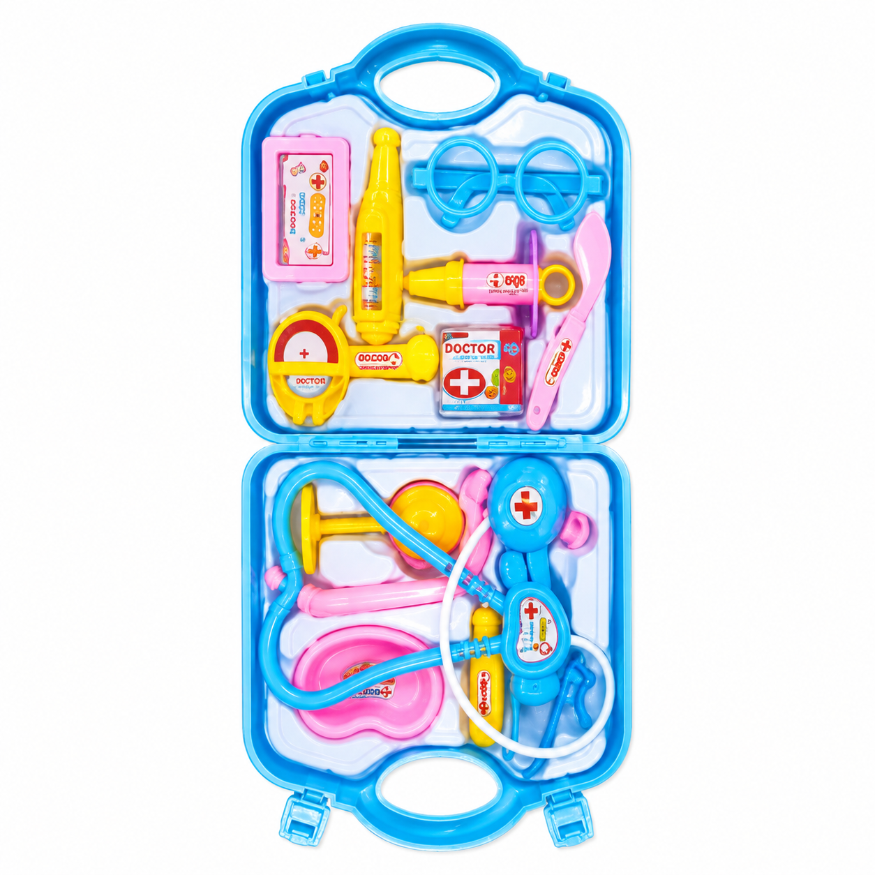 Kids Doctor Medical Play Set - Portable Doctor Trolley Case with Stethoscope & Medical Tools for Children