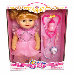 Kids Interactive Baby Doll Playset - Cute Doll with Doctor Medical Accessories - Premium Quality by Paradise Toys