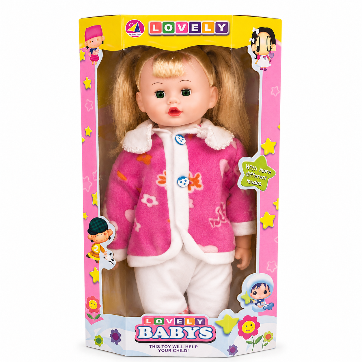 LOVELY Interactive Baby Doll Toy - Cute Talking & Sound Fashion Doll with Stylish Outfit for Kids -