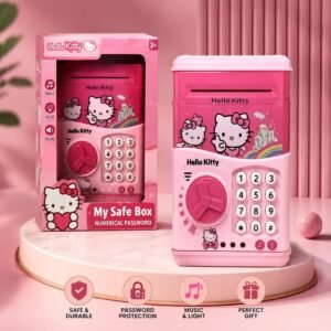 Electronic Piggy Bank Safe Box - Cute Cartoon Design Numerical Password Coin & Cash Saving Box for Kids - Premium Quality by Paradise Toys