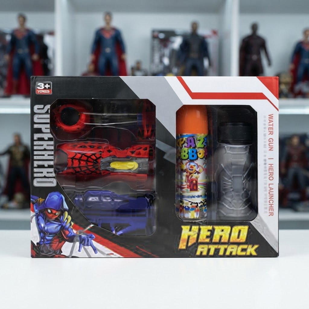 Hero Action Toy Set - Outdoor Game Play Gear with Water Launcher and Accessories - Premium Quality by Paradise Toys